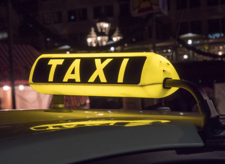 Taxi sign in Germanyの写真素材