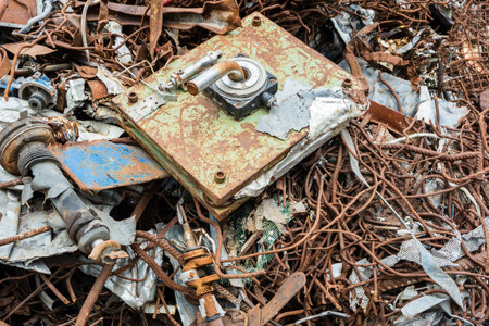 Scrap metal at the recycling yard