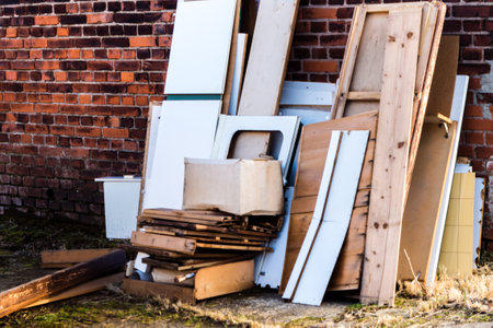 Bulky waste on the streetの写真素材