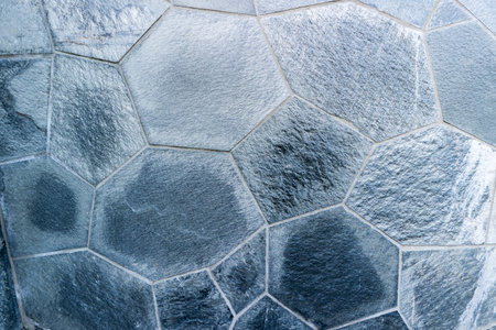 Mosaic marble natural stone wall background textureの写真素材