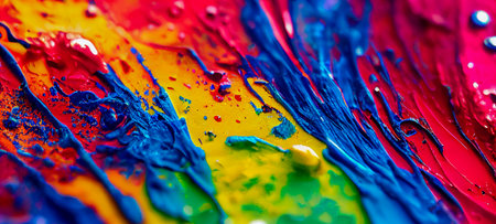 coloful abstract water drops, Generative AI Art Illustration 01の素材