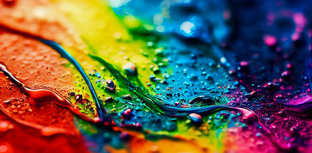 drops of water painting color, Generative AI Art Illustrationの素材