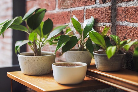 plant in pot, Generative AI Art Illustration 03の素材