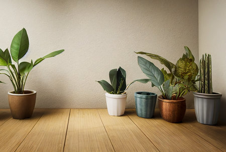 plant in pot, Generative AI Art Illustration 02の素材