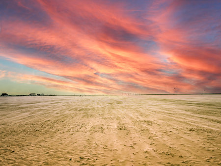 sand on the north sea beachの写真素材