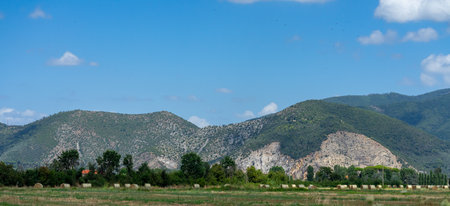 Panorama of the mountains in the Tuscany in Italy