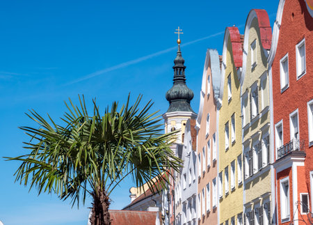 view of the city schaerding in austriaのeditorial素材