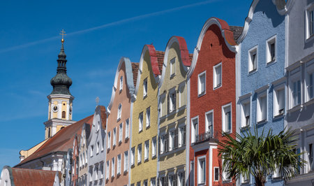 town hall from schaerding in austriaのeditorial素材