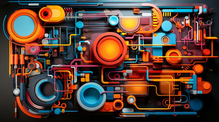 abstract background science technology designの素材