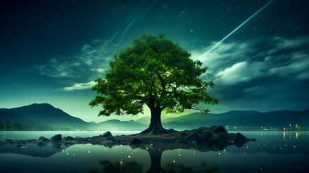 Green tree of life environment climate change in the worldの素材
