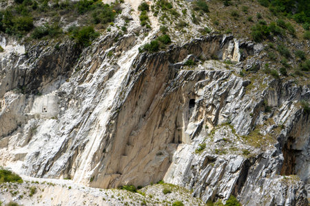 Carrara marble quarries, Tuscany, Italyの写真素材