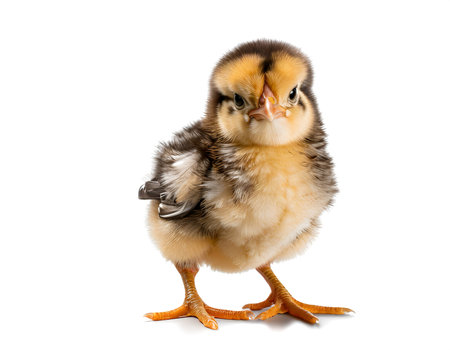 baby chicken isolated on white background,cutoutの素材