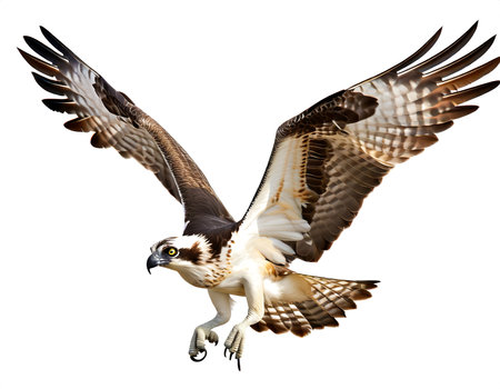 Pandion haliaetus Osprey bird isolated whiteの素材