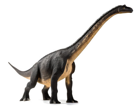 brachiosaurus dinosaur isolated on whiteの素材