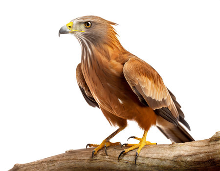 red kite Milvus milvus isolated whiteの素材
