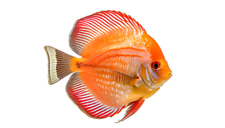 discus fish symphysodon isolated on white background, cutoutの素材