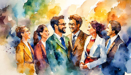 business people in the city, art designの素材