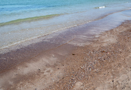waves on the beach baltic seaの写真素材