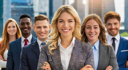 group of business people, collageの素材