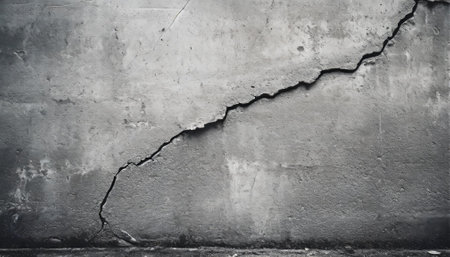 old cracked wall construction defectsの素材