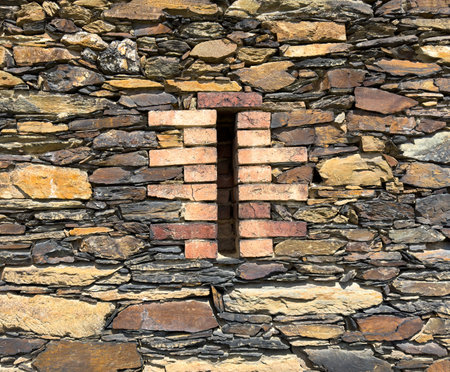 old nature stone wall backgroundの写真素材