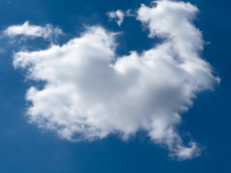 blue sky with white cloudsの写真素材