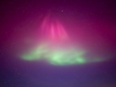 northern lights in the sky at nightの写真素材