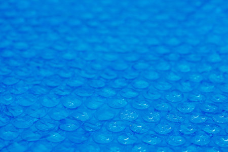 Close-up of a solar tarpaulin for the pool