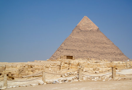 Cheops Pyramid of Giza, in Egyptの写真素材