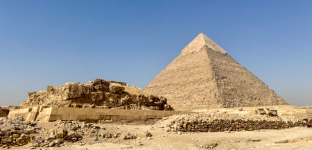pyramid of giza in the desert
