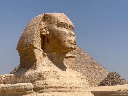 great sphinx of giza,egyptの写真素材