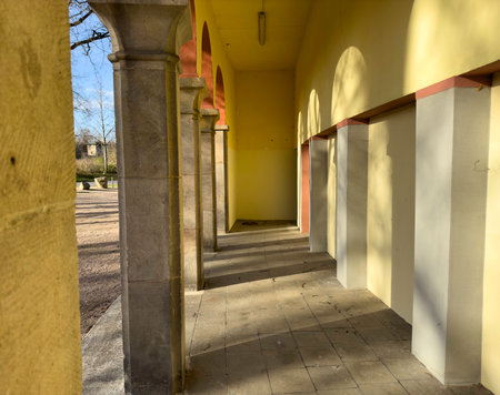 Open-air stage in Zwickau Saxonyの写真素材