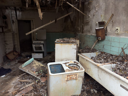 Lost Places Abandoned kitchen Decline of transienceの写真素材