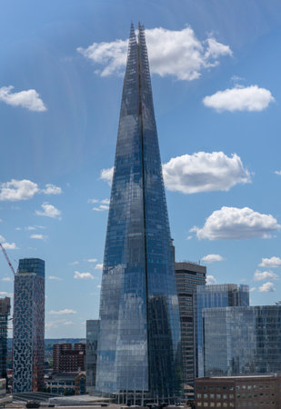 The Shard in London New City uk vertical travel guideの写真素材