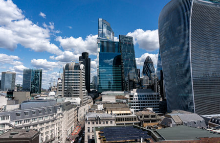 New Architecture in London's Financial District. UK Modern