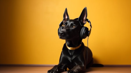 Harmony Hunter: Dog in Headphones Tracks Down Melodic Treasuresの素材