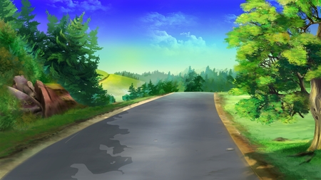 country roadの写真素材