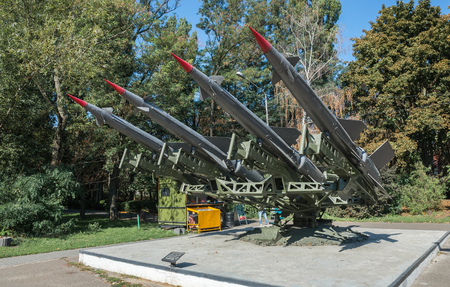 Odessa, Ukraine - 09.18.2018. Memorial of the heroic defense of Odessa in a sunny summer day. Coastal artillery no. 411のeditorial素材