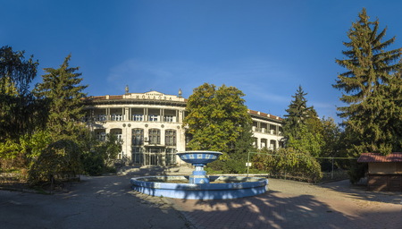 Old abandoned Moldova sanatorium in Odessa, Ukraine, in a sunny summer dayのeditorial素材