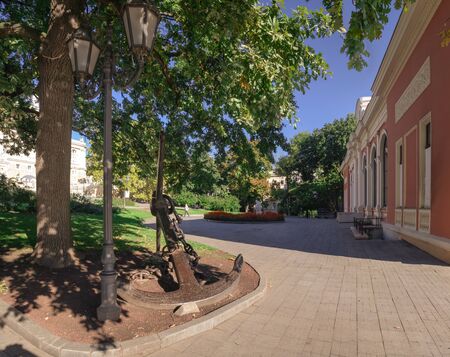Odessa, Ukraine - 09.25.2018. Theater Square, the most popular tourist place in Odessa, Ukraine in a sunny dayのeditorial素材