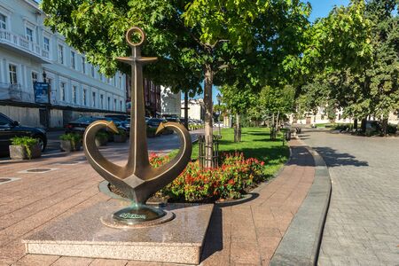 Odessa, Ukraine - 09.25.2018. Theater Square, the most popular tourist place in Odessa, Ukraine in a sunny dayのeditorial素材