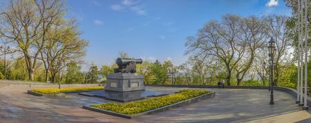Odessa, Ukraine - 02.05.2019. Spring in Odessa. Panoramic view of Primorsky boulevard