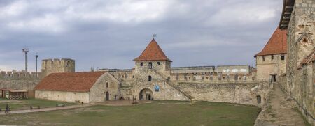 Bender, Moldova - 03.10.2019. Old historic Fortress in Bender city, Transnistria, Moldova