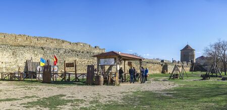 Akkerman, Ukraine - 03.23.2019. Open Air Museum inside the Akkerman Citadel , a historical and architectural monument in Bilhorod-Dnistrovskyiのeditorial素材