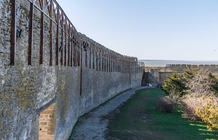 Akkerman, Ukraine - 03.23.2019. Panoramic view of the Akkerman Fortress on the right bank of the Dniester estuary,  a historical and architectural monumentのeditorial素材