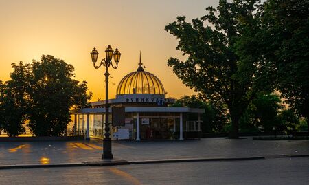 Odessa, Ukraine - 06.19.2019. Summer Dawn on Primorsky Boulevard in Odessa, Ukraineのeditorial素材