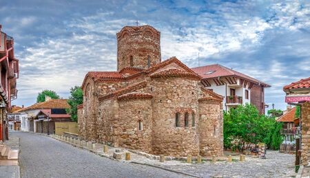 Nessebar, Bulgaria â 07.10.2019. Church of Saint John the Baptist in Nessebar, Bulgaria, on a sunny summer morningのeditorial素材