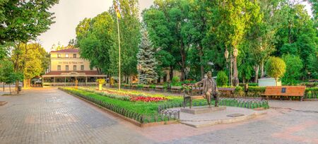 Odessa, Ukraine - 06.16.2019. Summer morning in the City garden, the historic center of Odessa, Ukraineのeditorial素材