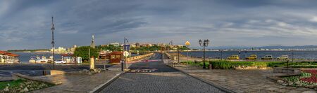 Nessebar, Bulgaria â 07.11.2019.  View of the New Town of Nessebar, Bulgaria, from the side of the entrance to the old cityのeditorial素材