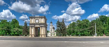 Chisinau, Moldova â 06.28.2019. Stefan cel Mare Boulevard in the center of Chisinau, capital of Moldova, on a sunny summer dayのeditorial素材